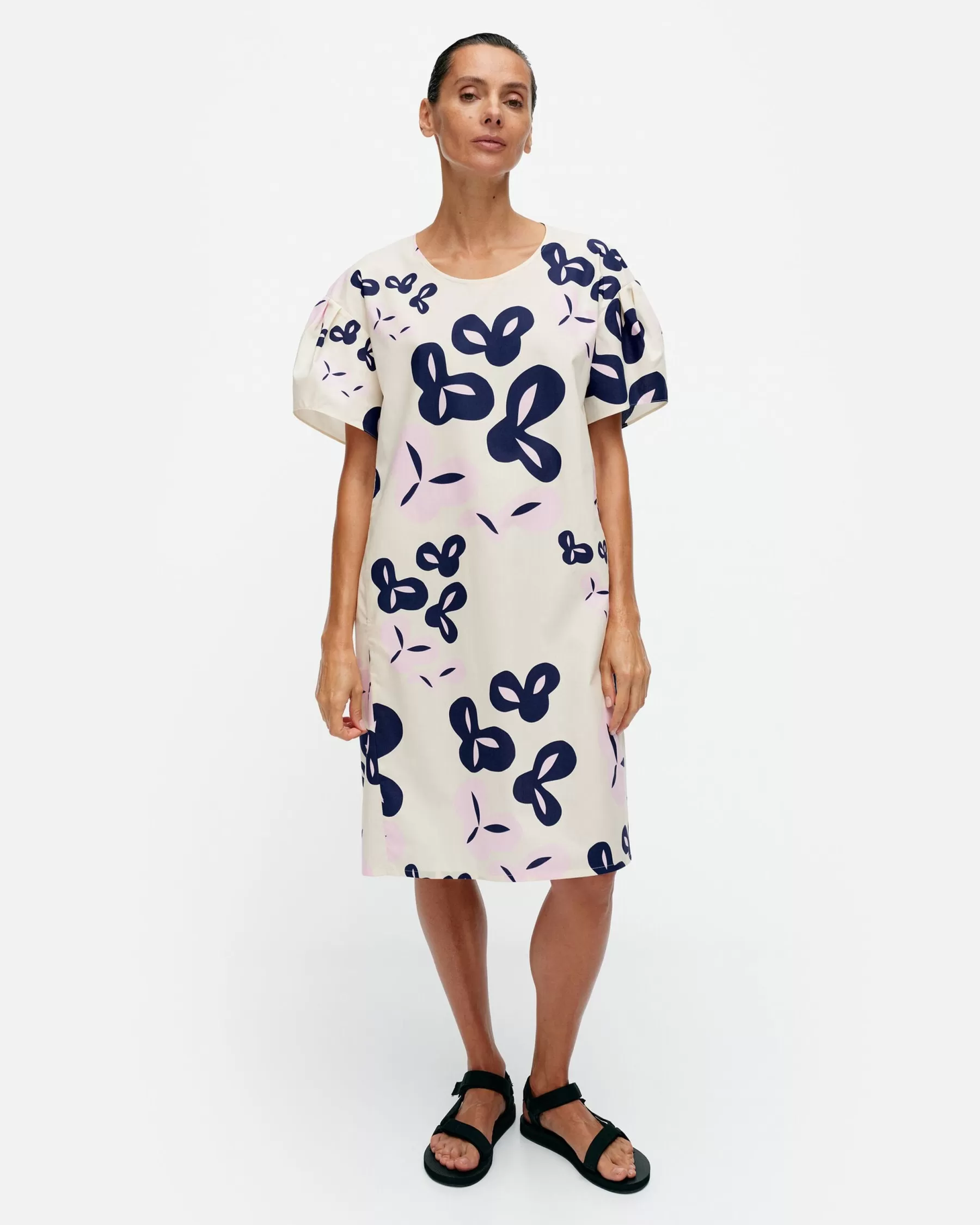 Shop Marimekko Avomeri Poiminto Puuvillapopliinimekko