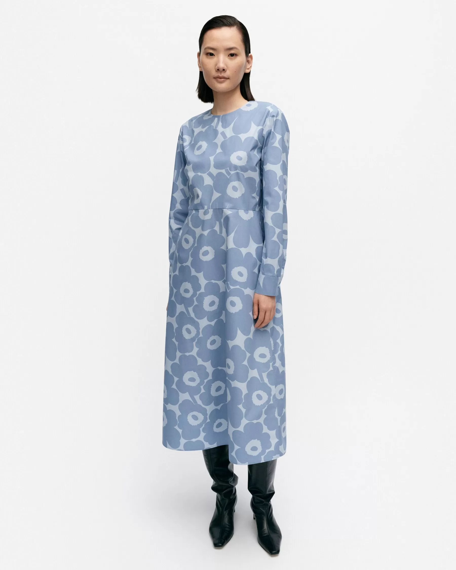 New Marimekko Katse Unikko Puuvillapopliinimekko