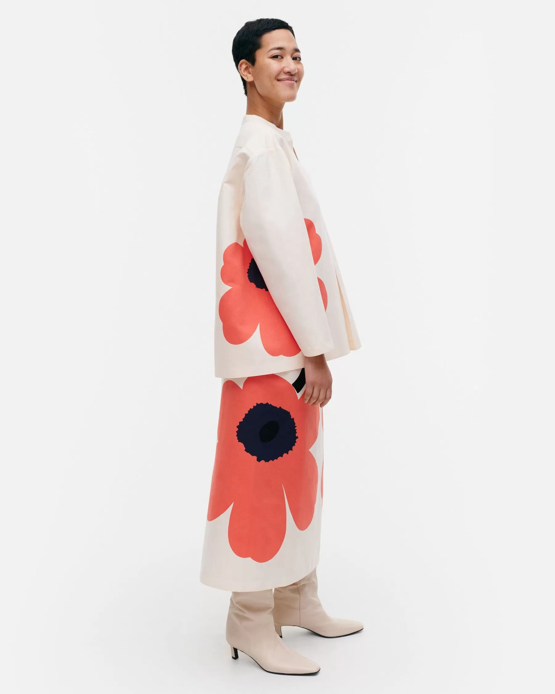 Clearance Marimekko Kerran Heijastus Unikko Puuvillapellavapaita