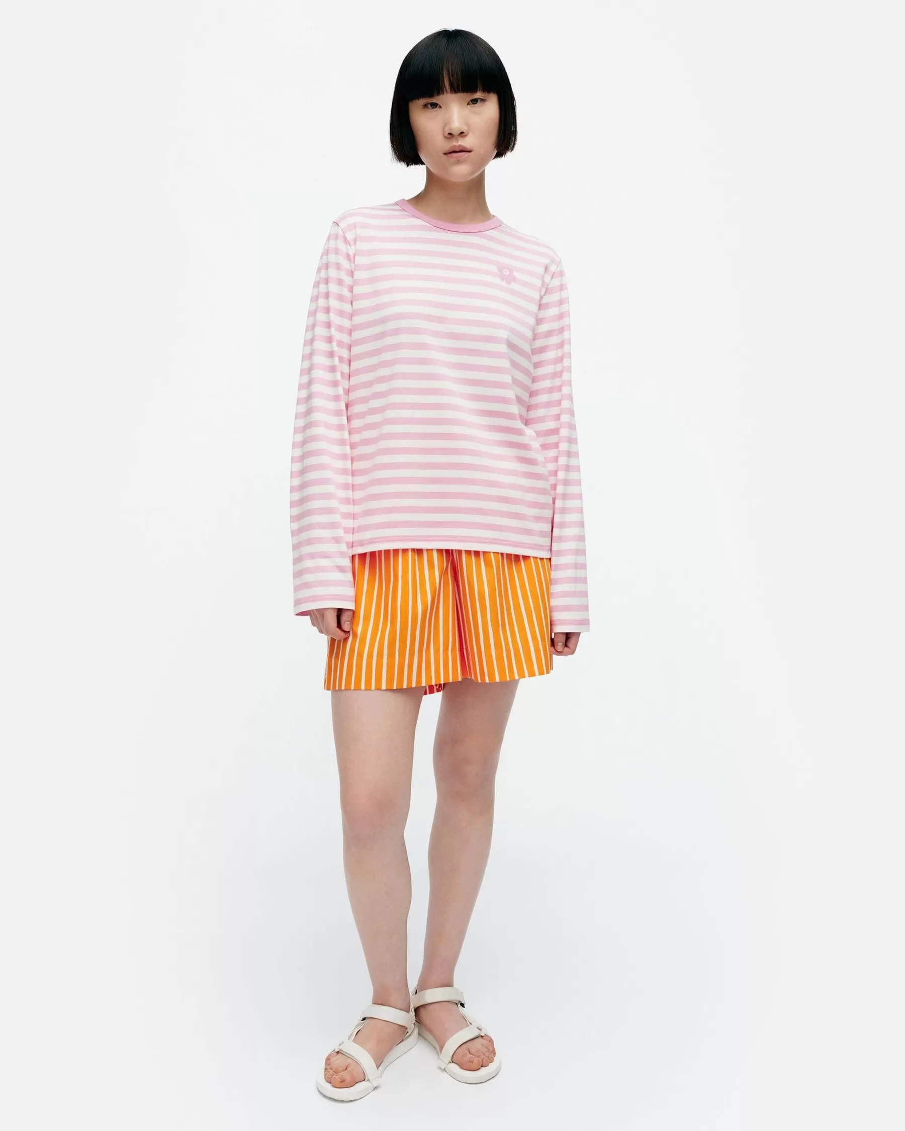 Best Sale Marimekko Kioski Tasaraita Relaxed Longsleeve Trikoopaita