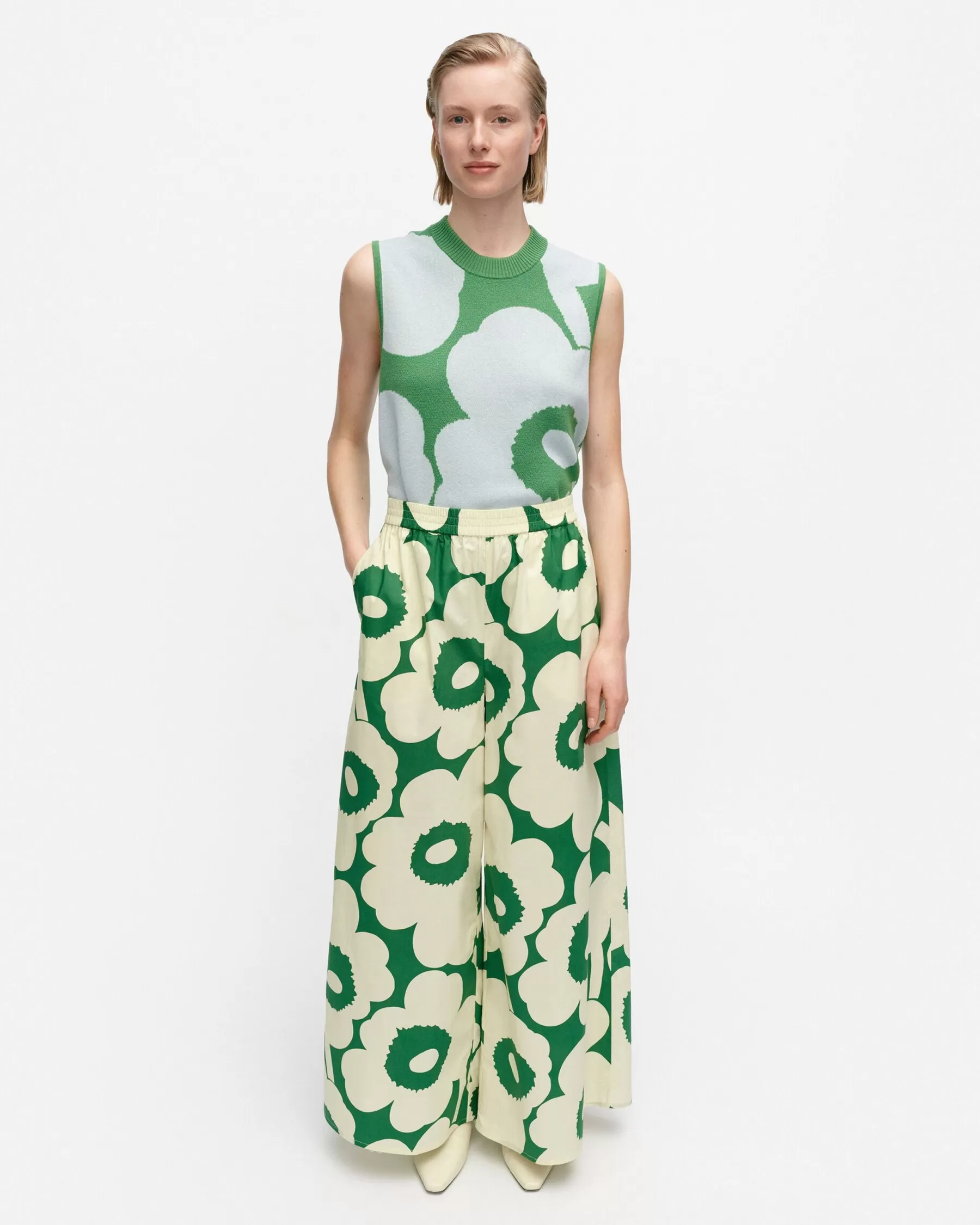 Fashion Marimekko Kohti Unikko Puuvillapopliinihousut