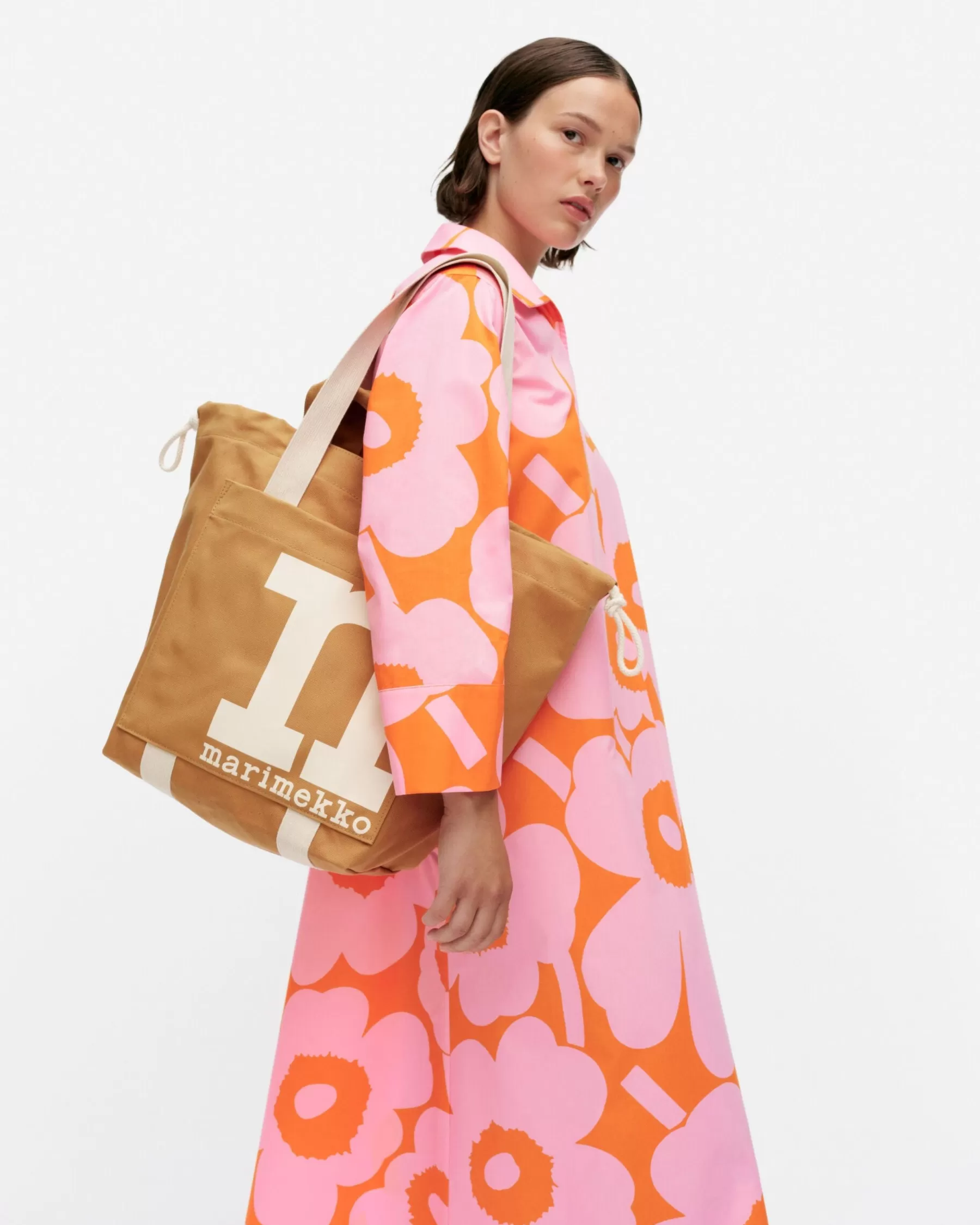 Best Sale Marimekko Mono City Tote Solid Olkalaukku