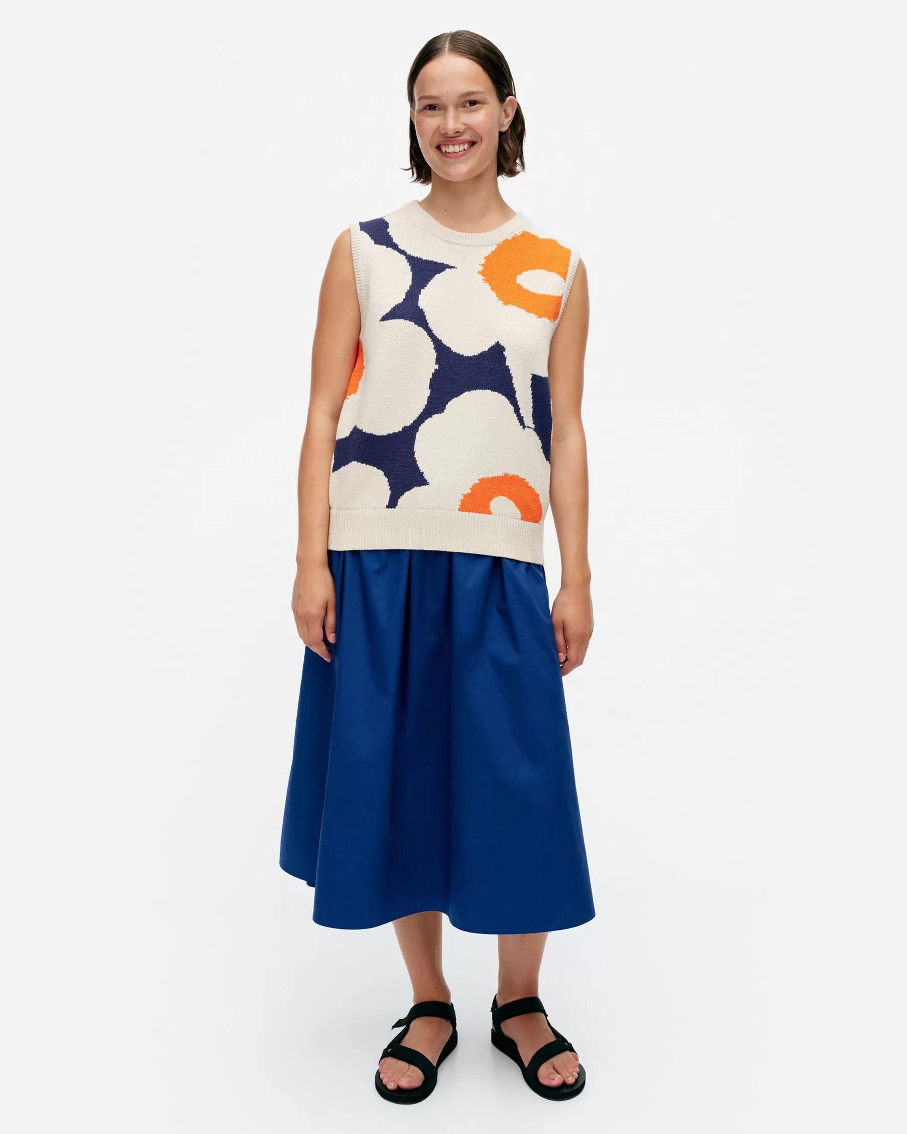 New Marimekko Pioneeri Unikko Puuvillaneuleliivi