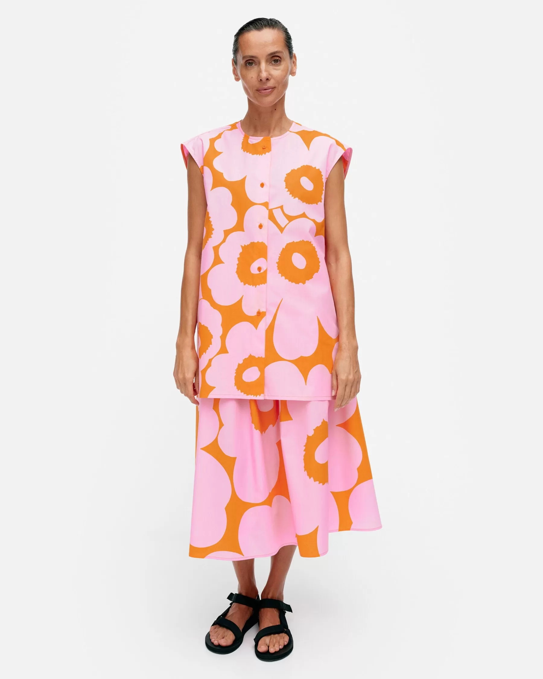 Best Sale Marimekko Pudas Unikko Puuvillapopliinitunika