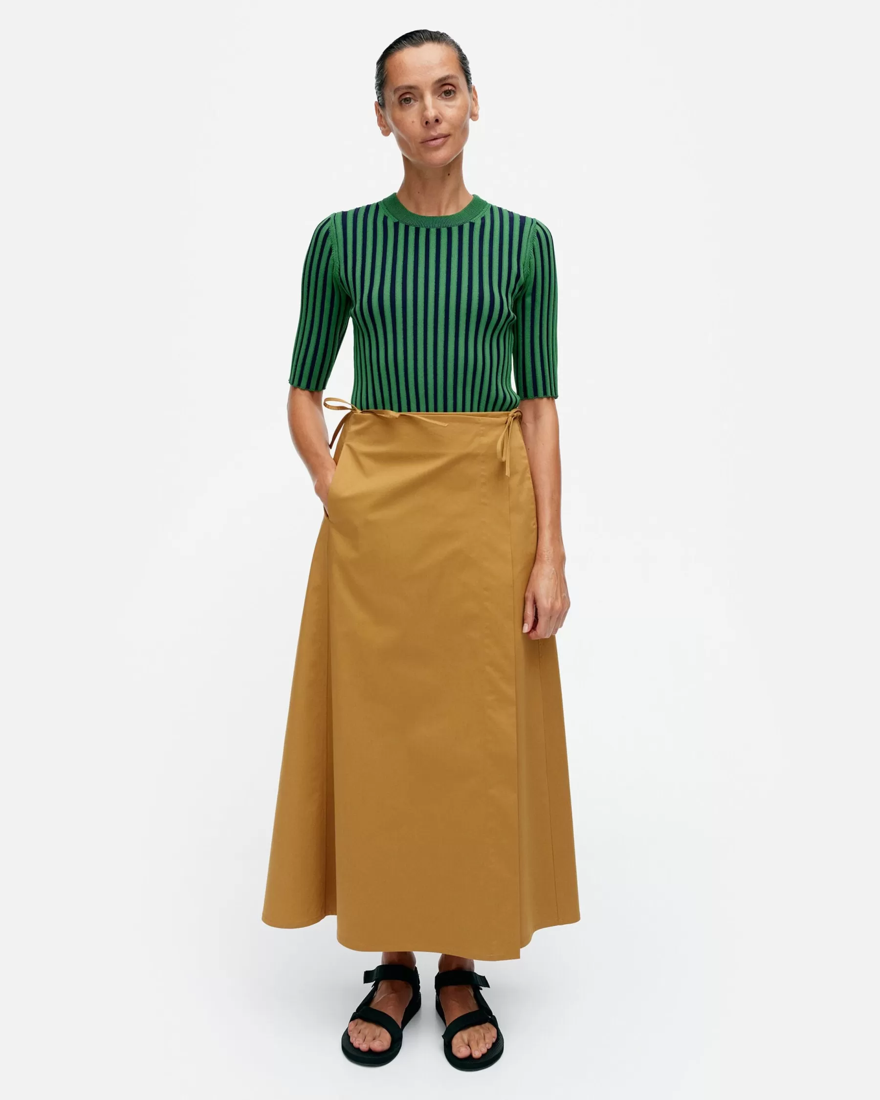 New Marimekko Raate Solid Puuvillakietaisuhame